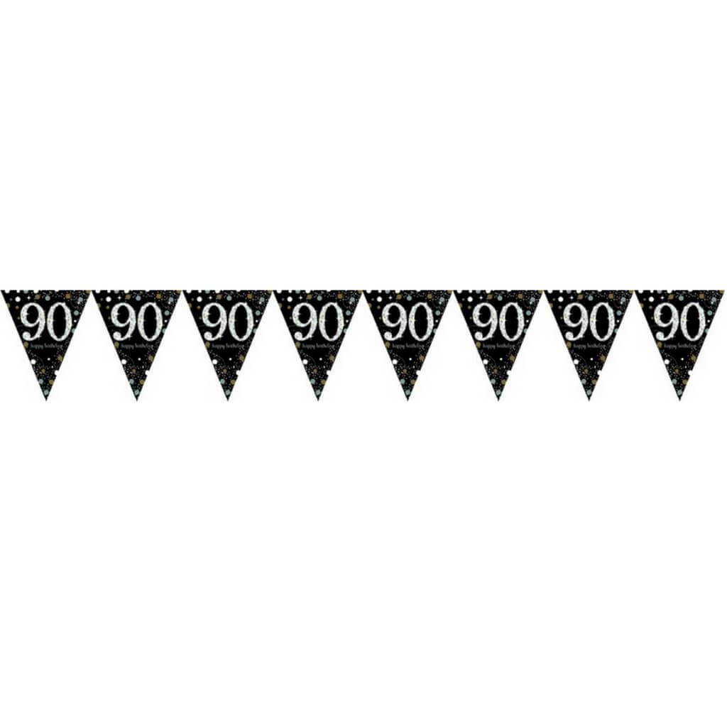 Sparkling Celebration 90 Prismatic Plastic Pennant Banner