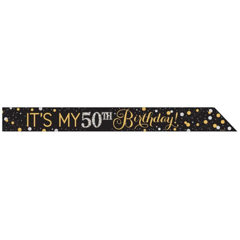 Sparking Celebration Add-Any-Age It's My Birthday Foil Sash