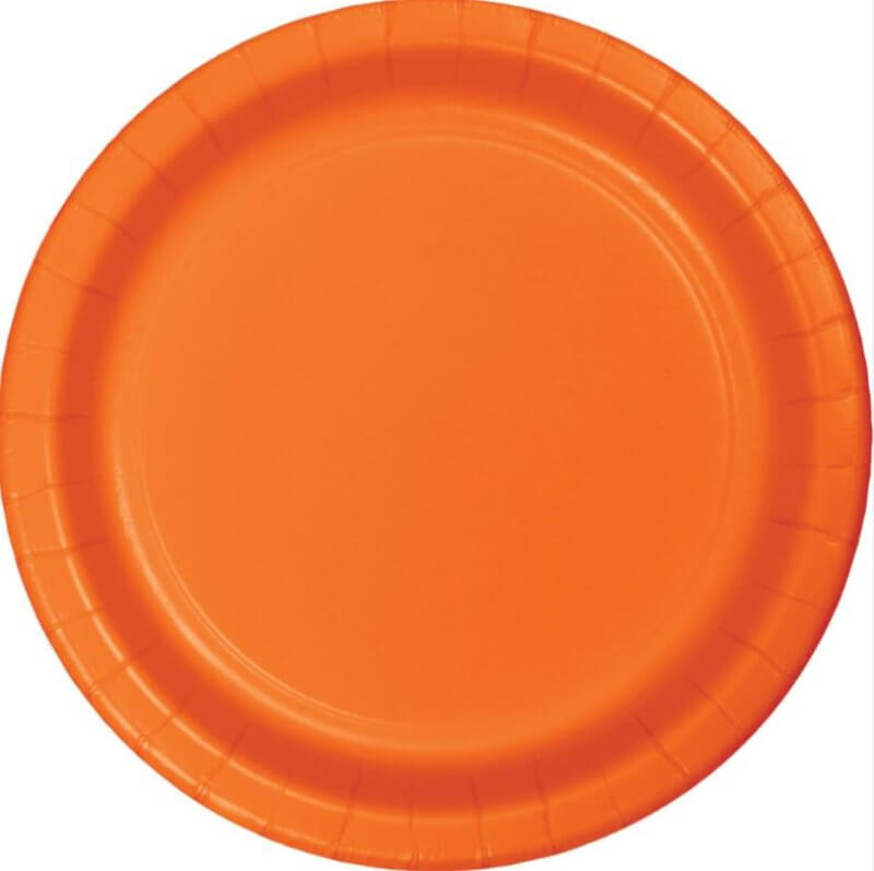 Amscan Sunkissed Orange Lunch Plates 18cm 24 Pack
