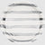 Touch of Colour White & Silver Foil Striped Dinner Plates