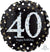 Jumbo Shape Holographic Sparkling 40th Birthday Foil Balloon 71cm