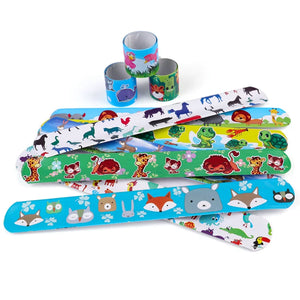 Animal Party Slap Bracelets Favours 8pk