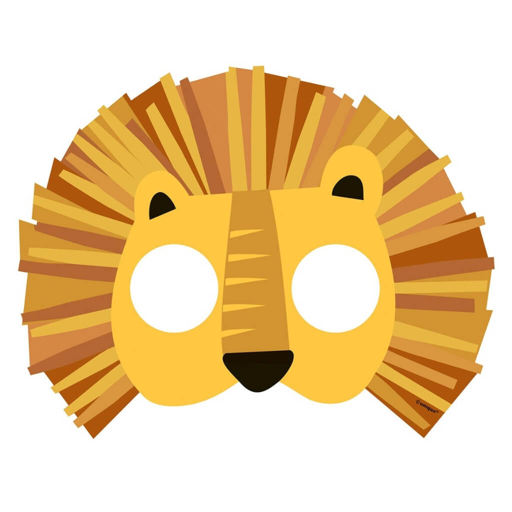 Animal Safari Paper Masks lion kids dress up accessory party favour supplies 