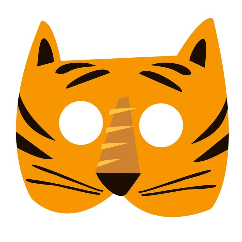 Animal Safari Paper Masks tiger kids dress up accessory party favour supplies 
