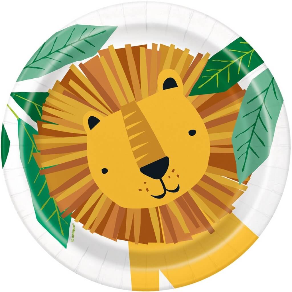 Animal Safari Small Paper Plates 18cm 8pk