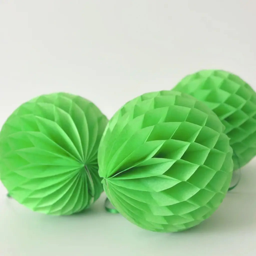 Decorative Apple Green Paper Honeycomb Ball