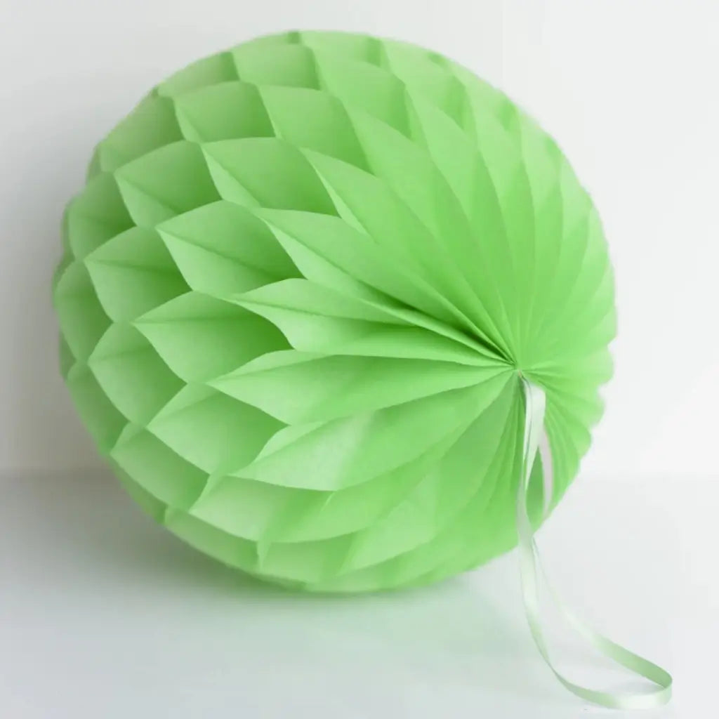 Decorative Apple Green Paper Honeycomb Ball