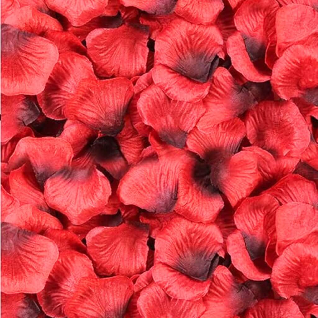 gradient red burgundy Silk Wedding Runner Aisle Flower Girls Rose Petals