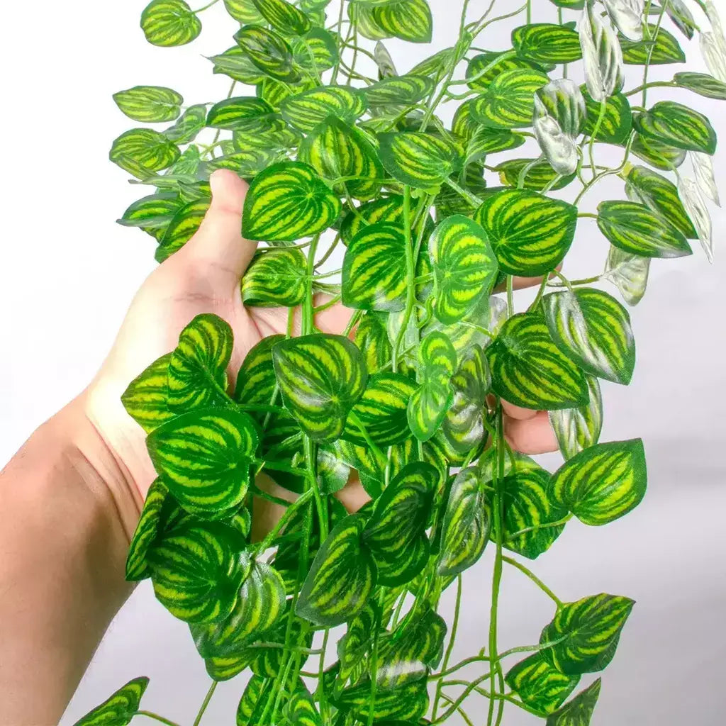 Artificial Green Money Leaf Rattan Hanging Tropical Vine