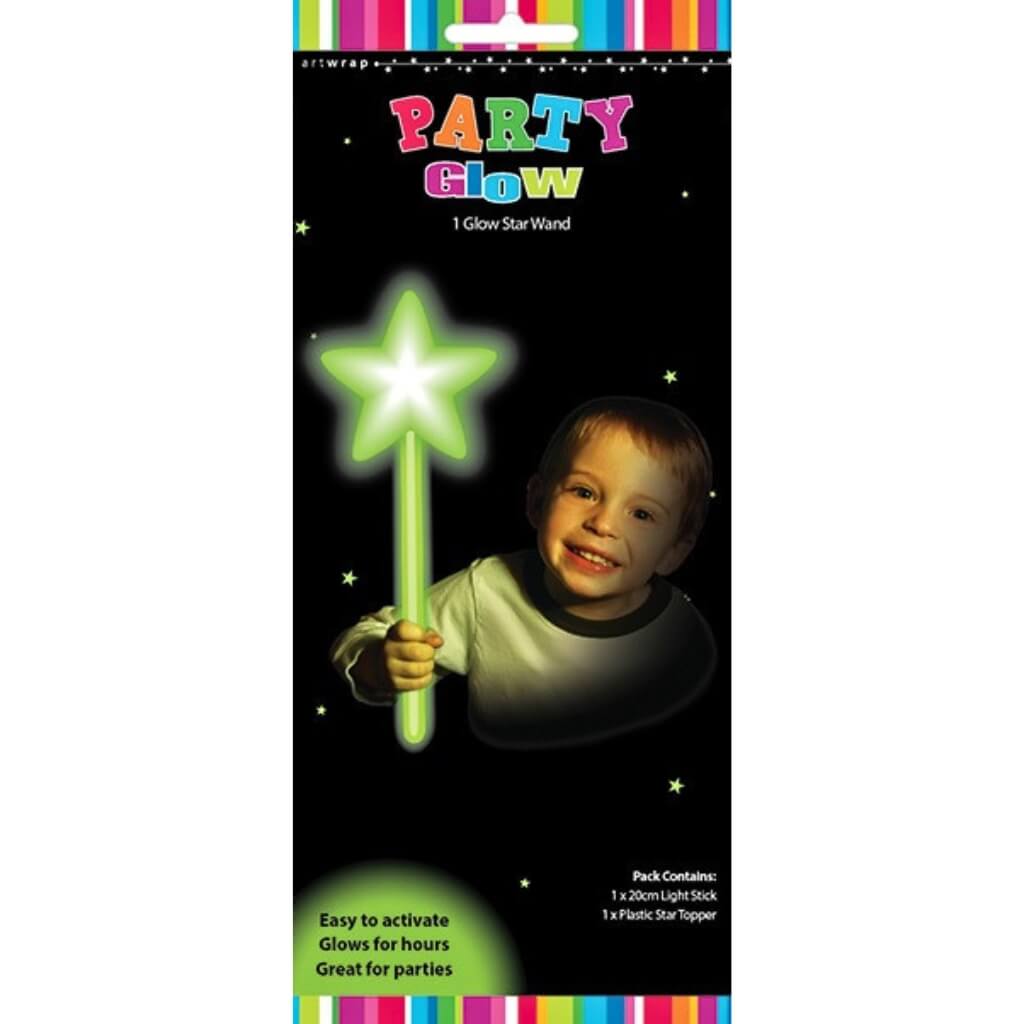 Artwrap glow star wand with glowing star topper.
