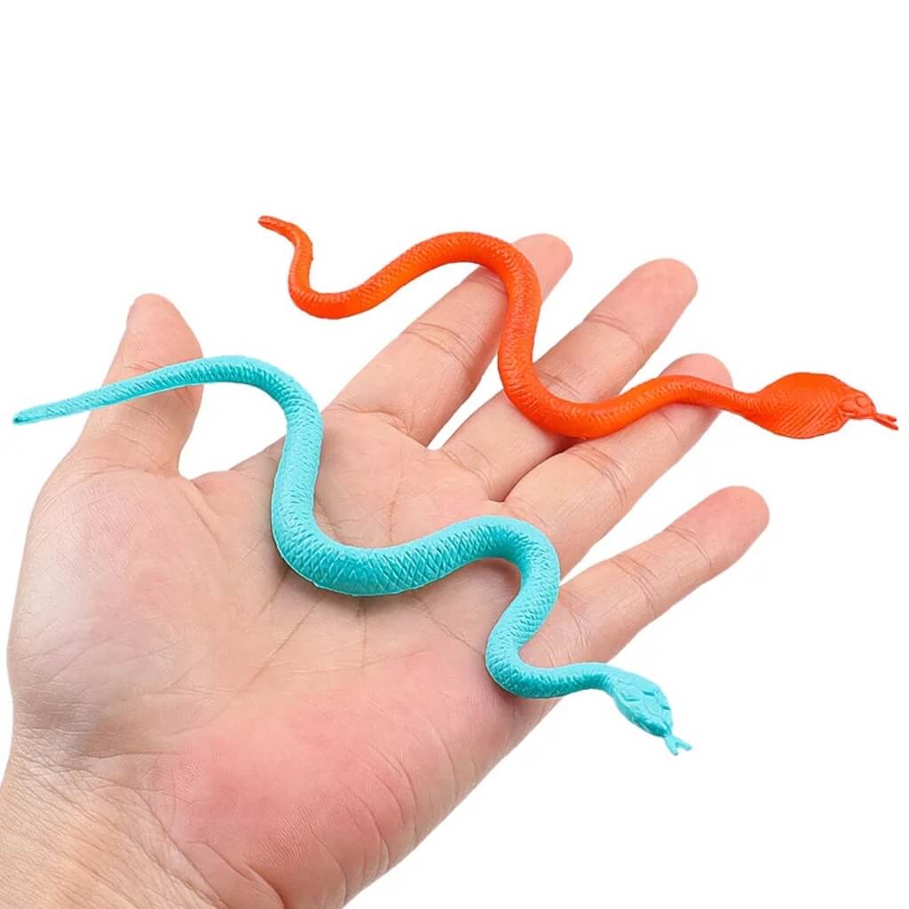 Pack of 12 Assorted Plastic Snake Toys – Kids Birthday Party Favours