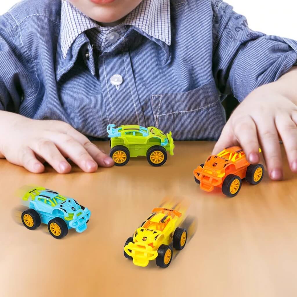 Pack of 2 Pull Back Racing Cars - Fast Mini Car Toys for Kids Party favours