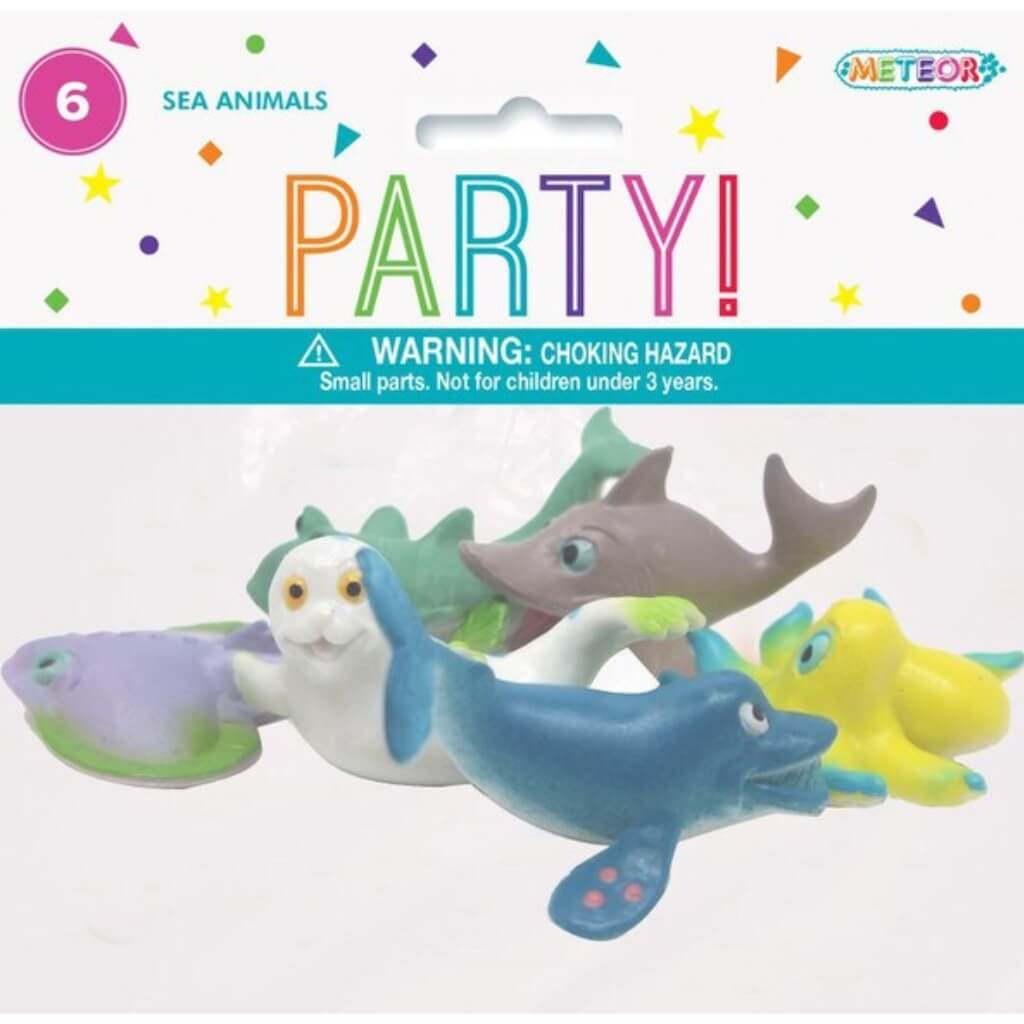 Assorted Sea Animal Party Favours 6pk