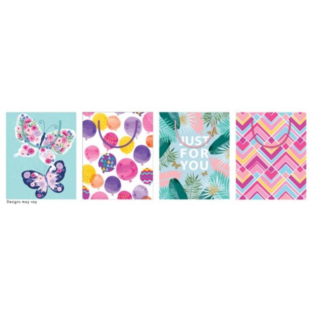 Small gift bags pack of 4 assorted designs