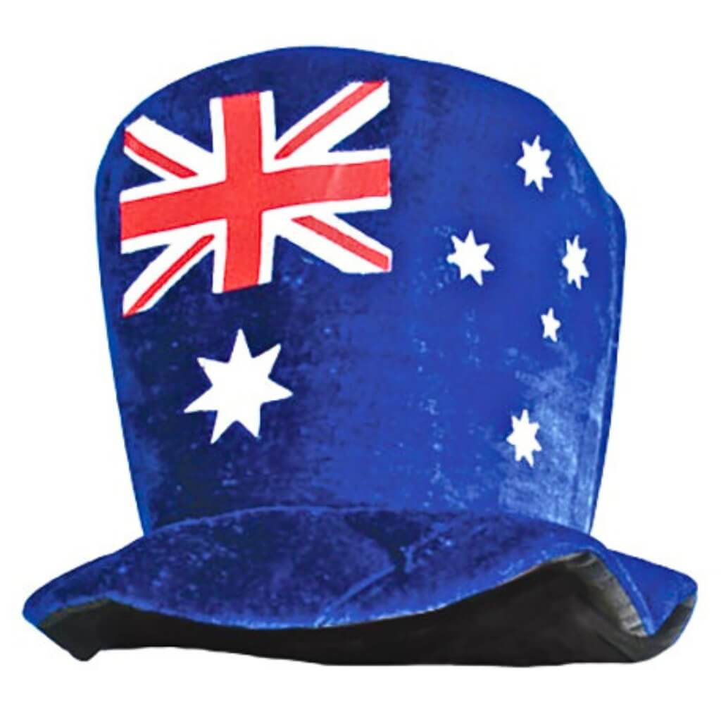 Australia Day flag felt soft top hat party accessory