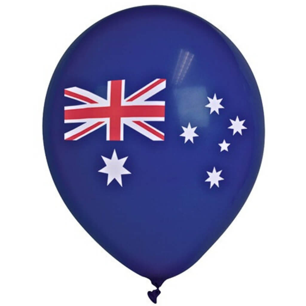 Australian Flag Latex Balloons 30cm Pack of 10