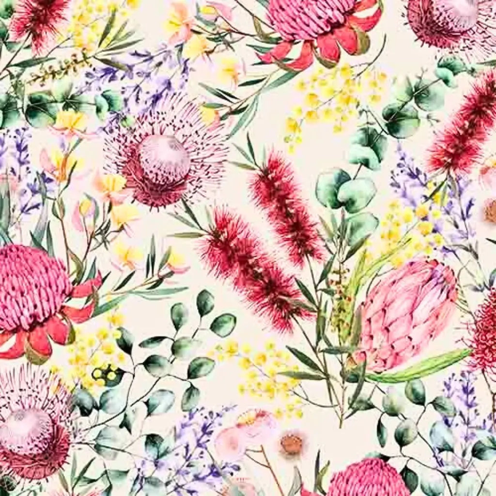 Australian native floral print paper lunch napkins watercolour