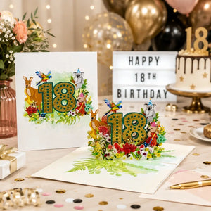 Australian animal 18th birthday 3D pop up card