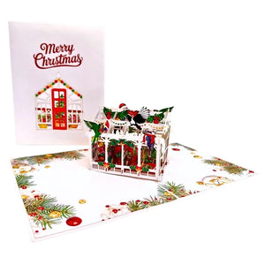Australian Native Flower Greenhouse Christmas 3D Pop-Up Card