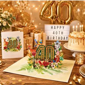 Native flower and wildlife birthday card Australia 40