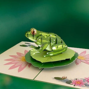Handmade Green Tree Frog 3D Greeting Card - Australian Native Animal Pop Up Cards