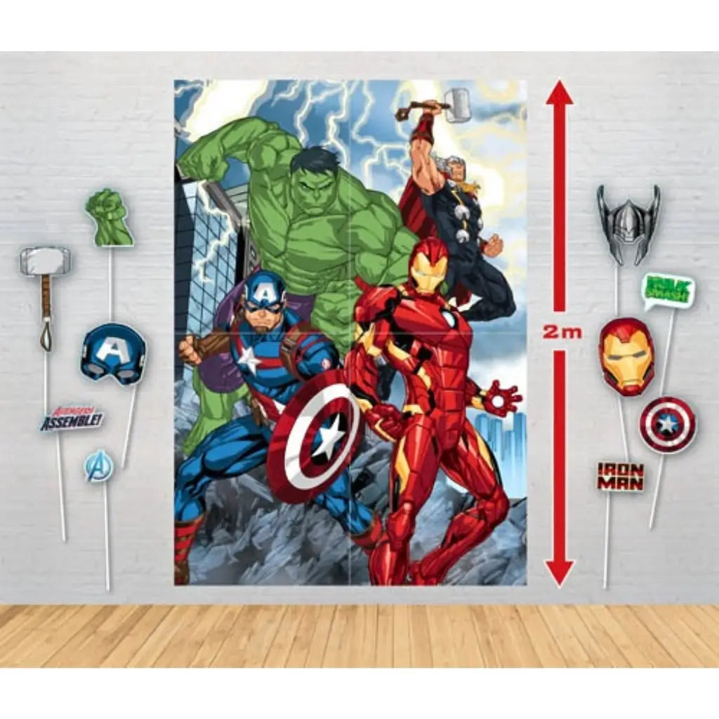 Avengers Scene Setter with Photo Props