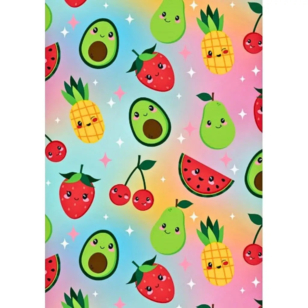 Avocado and friends wrapping paper cute design