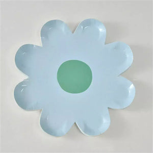 Baby Blue Daisy Paper Plates 17cm 10pk