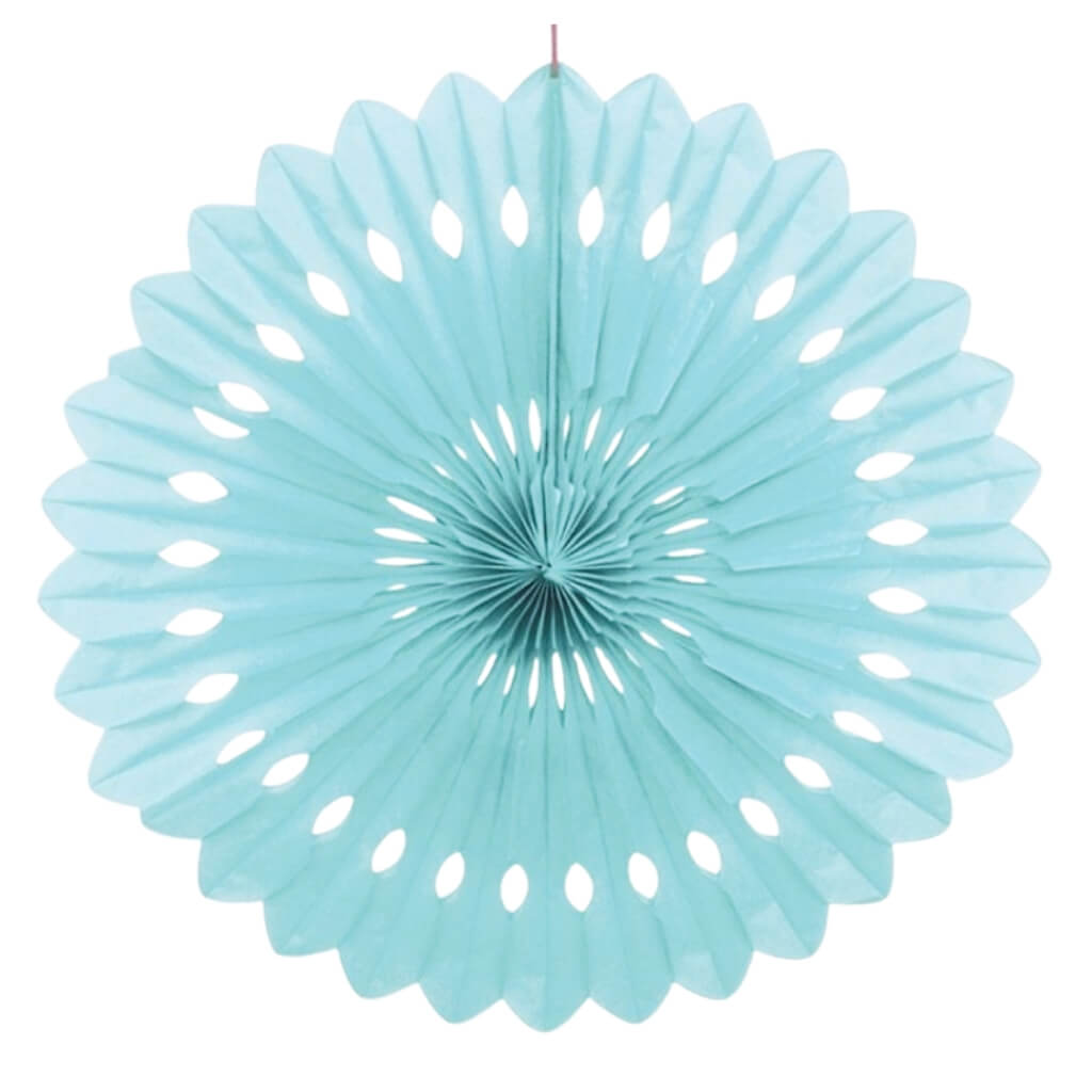 Baby Blue Tissue Paper Decorative Party Fan - 5 Sizes
