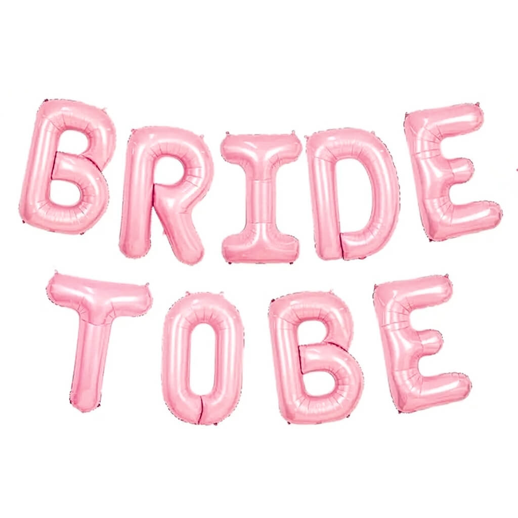Baby pink BRIDE TO BE foil letter balloons 16 inch bridal shower and hen party decoration