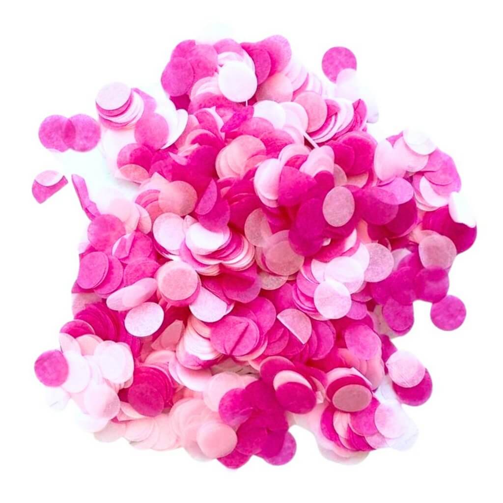 20g Round Circle Tissue Paper Party Confetti - Baby Pink & Hot Pink