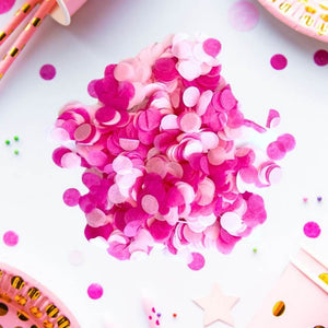 20g Round Circle Tissue Paper Party Confetti - Baby Pink & Hot Pink