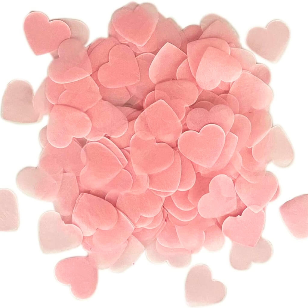Heart Paper Confetti Table Scatters - Baby Pink