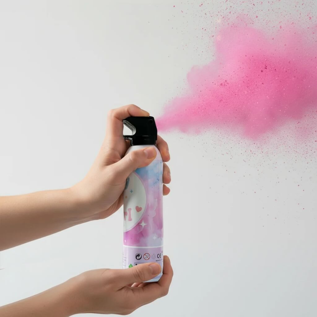 Eco-safe pink powder cannon for baby gender reveal party