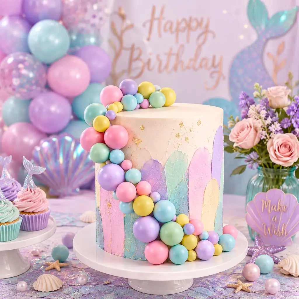 Pack of 32 Pastel Rainbow Deco Foam Ball Toppers