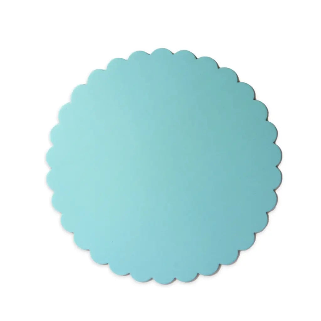 Pastel blue cake display board for baby shower celebrations
