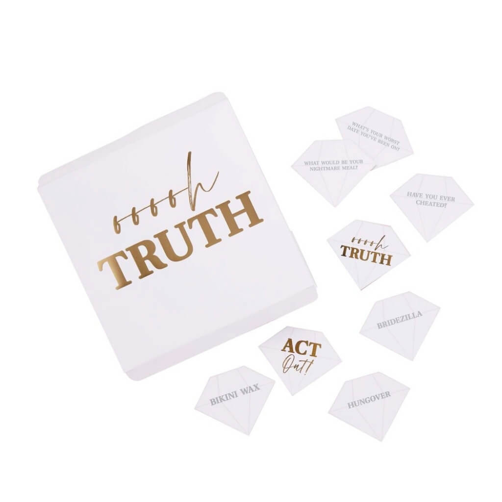 Bridal shower truth or act dice game