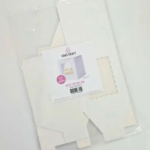 Single cupcake packaging box with display window.