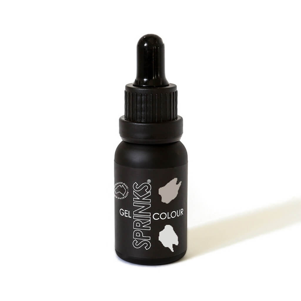 Neutral greige gel food colour bottle for cake icing
