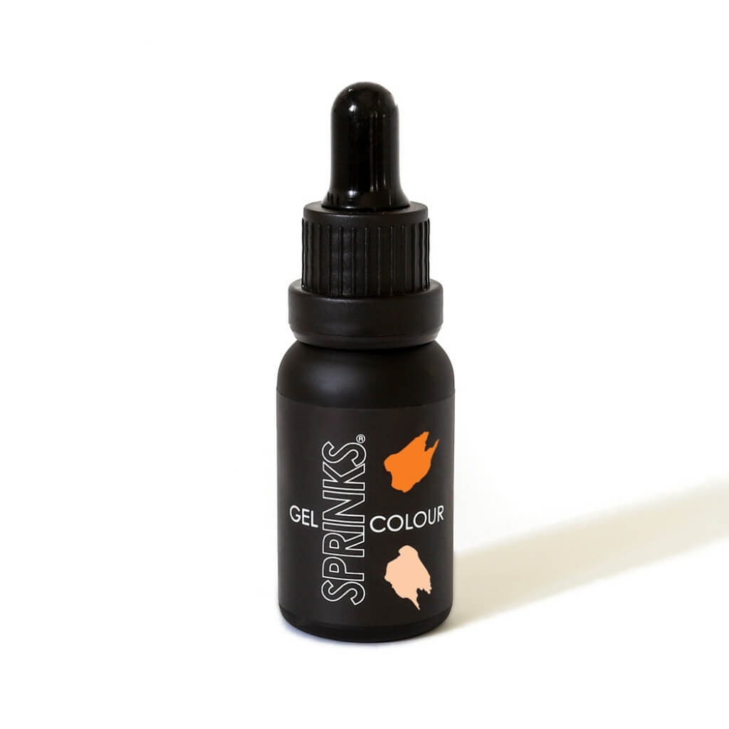 Sunset orange liquid gel food colouring bottle 15ml