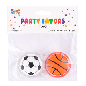 Basketball & Soccer Yoyo Favous 2pk kids toys games party favours loot bag fillers