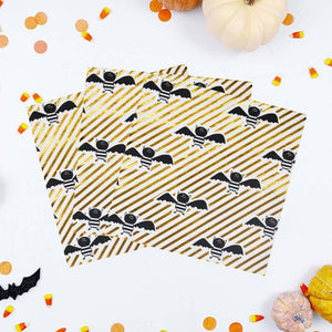 Bat Lunch Napkins 16pk Halloween table settings serviettes decorations