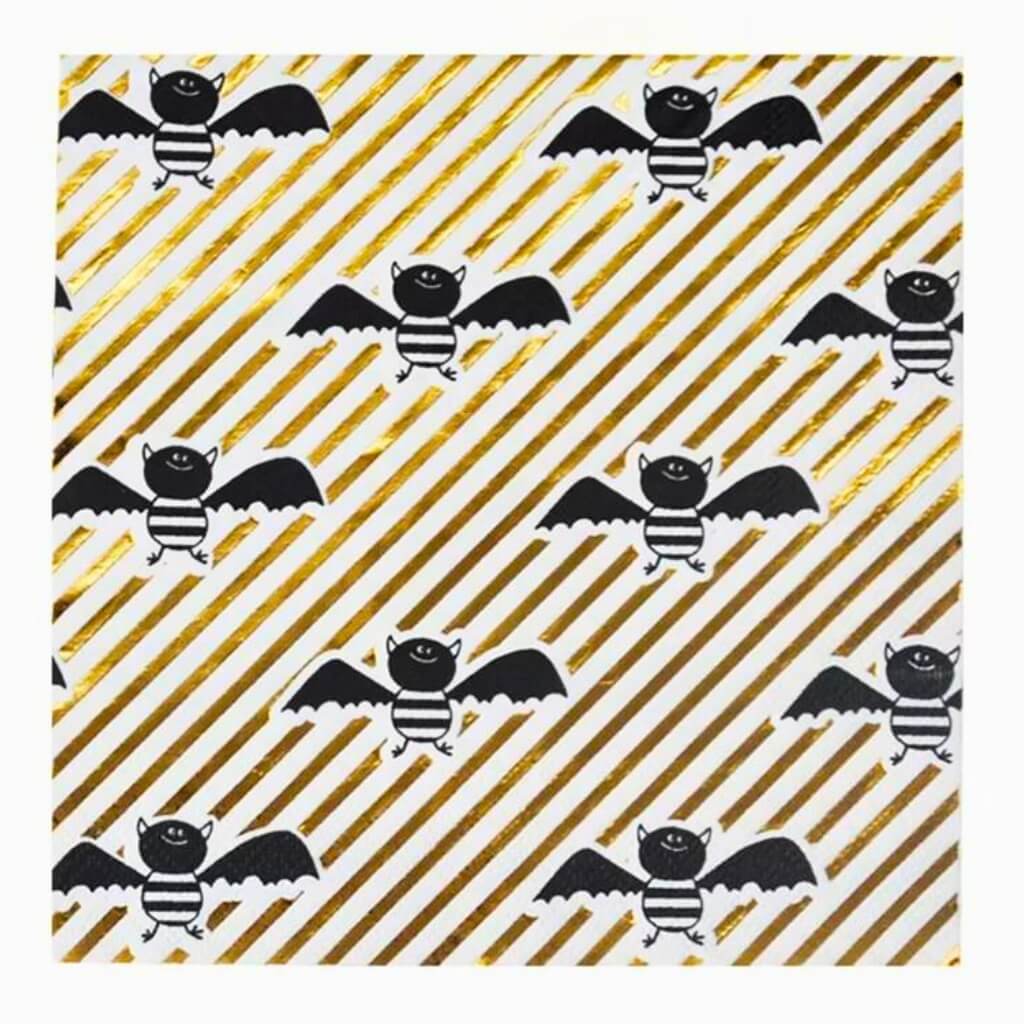Bat Lunch Napkins 16pk Halloween table settings serviettes decorations
