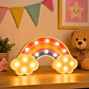 Battery operated rainbow decorative light