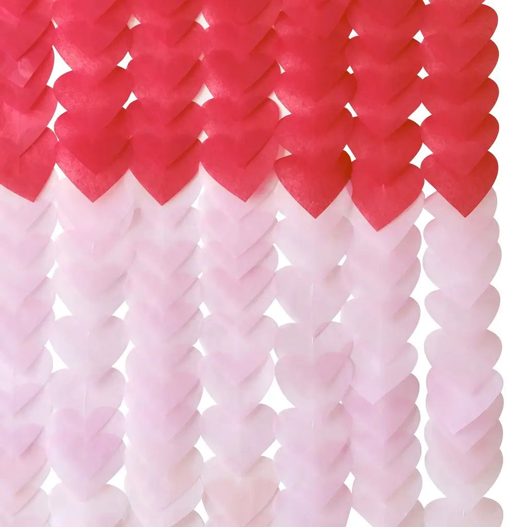 Be Mine Ombre Heart Party Backdrop