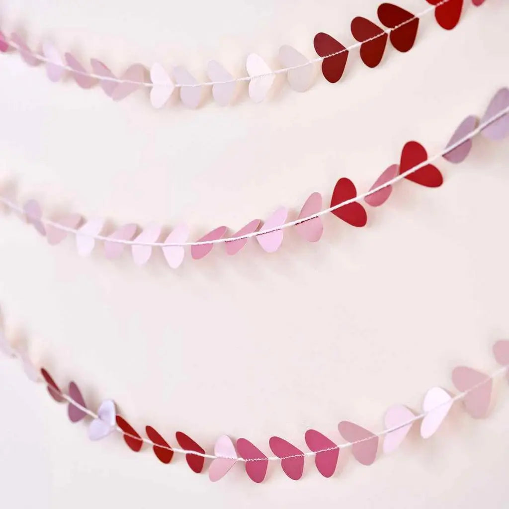 Be Mine Ombre Heart Garland Valentines Decoration