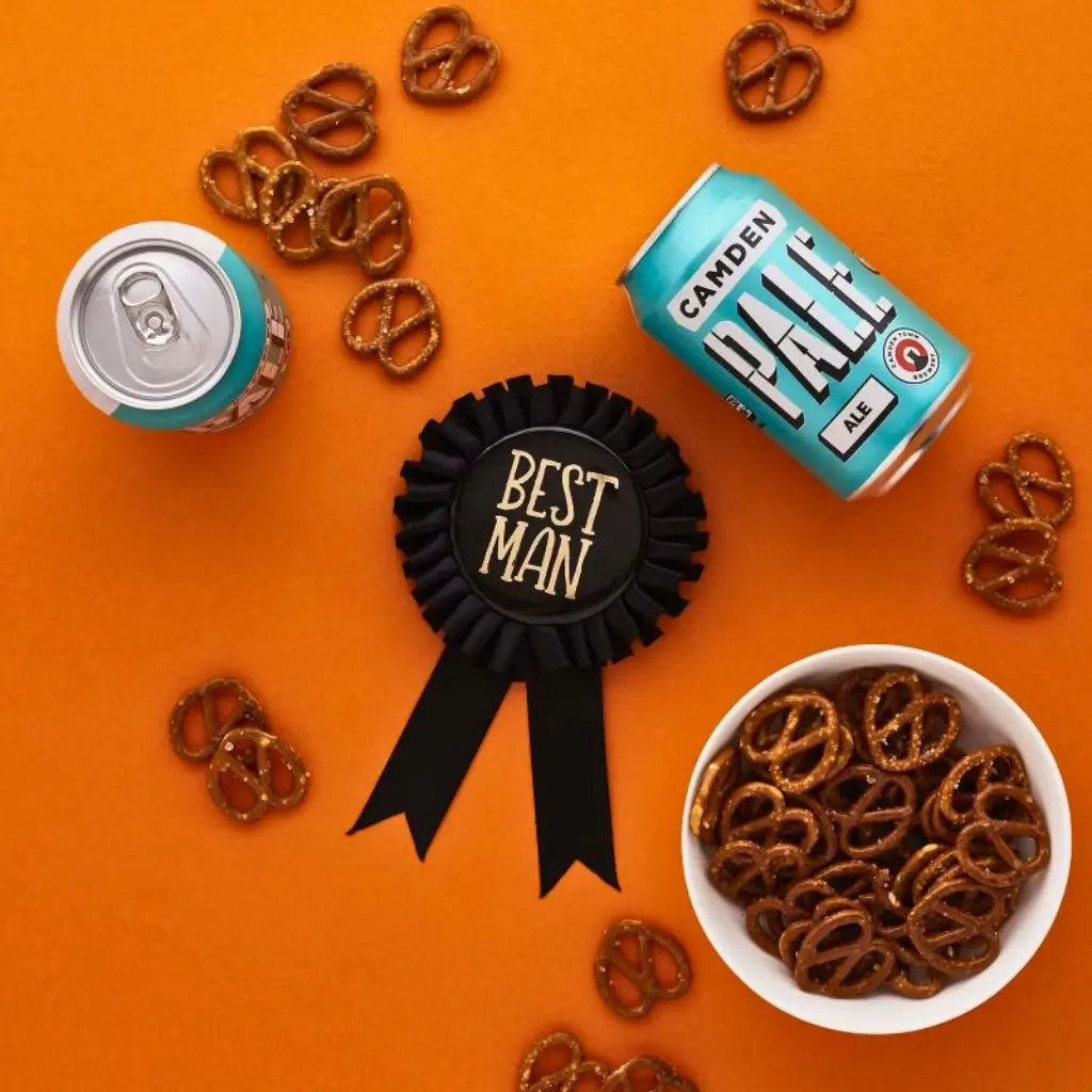 black stag Squad Best Man Badge for bachelor and stag party celebrations