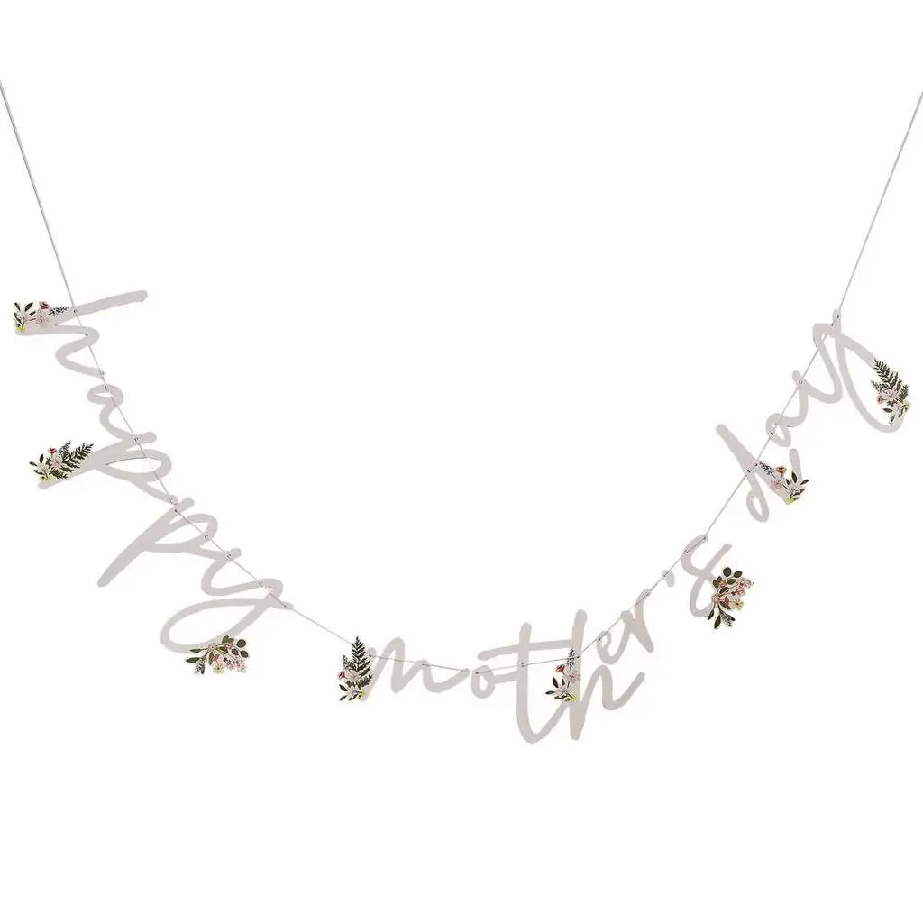 best mum ever Floral Happy Mother's Day Bunting