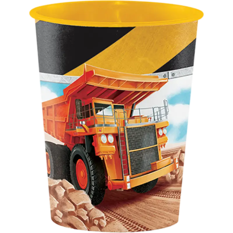 Big Dig Construction Keepsake Souvenir plastic Favour Cup 473ml