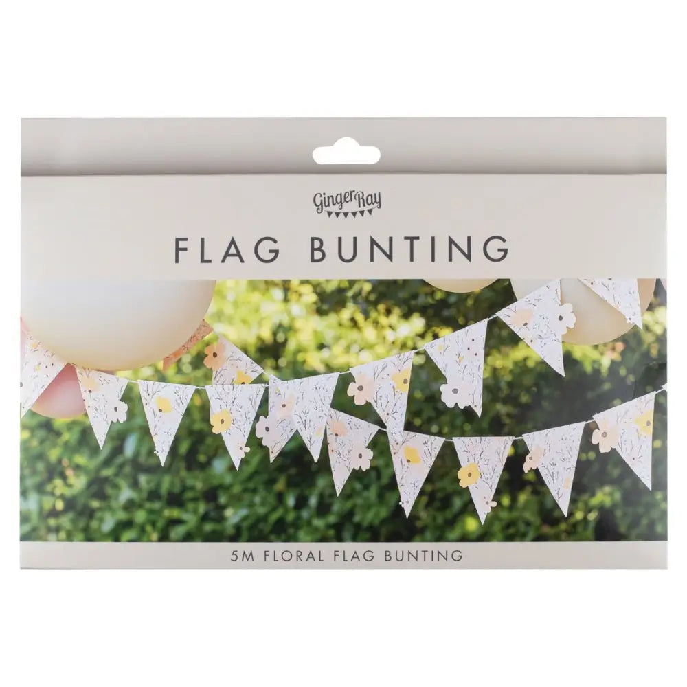 Birthday Bloom Pink Floral Flag Bunting